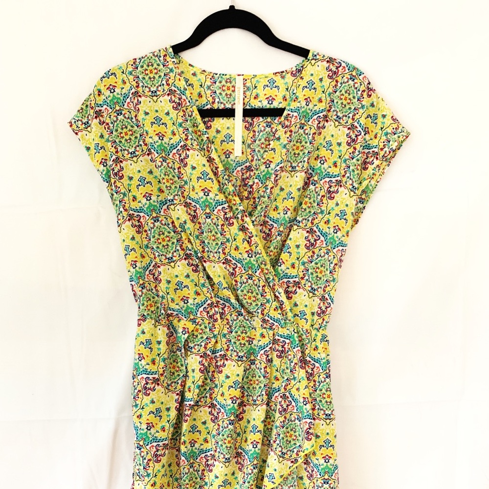 Sunny Yellow Paisley Boutique Dress Small